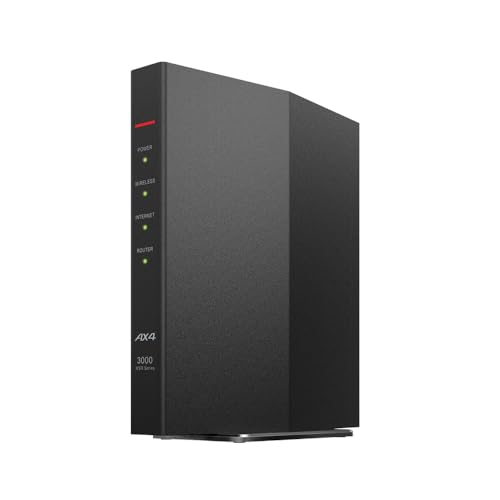 【Amazon.co.jp限定】 バッファロー WiFi ルーター 無線 LAN Wi-Fi 6 11ax AX3000 2,401+573Mbps 日本メーカー 【 iPhone 16e / 16 / 15 / 14 / Nintendo Switch / PS5 動作確認済み 】 スマート 引っ越し エコパッケージ ブラック WSR-3000AX4P/NBK 1枚目 画像