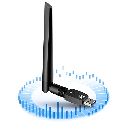 KIMWOOD wifi usb 1300Mbps USB 3.0 無線lan 子機 2.4G/5G デュアルバンド 5dBi超高速通信 wifi 子機 360°回転アンテナ Windows11/10/8/7/ XP/Vista/Mac OS対応 アダプター 802.11ac/n/a/g/b技術 日本語取扱説明書 認証済み 1枚目 画像