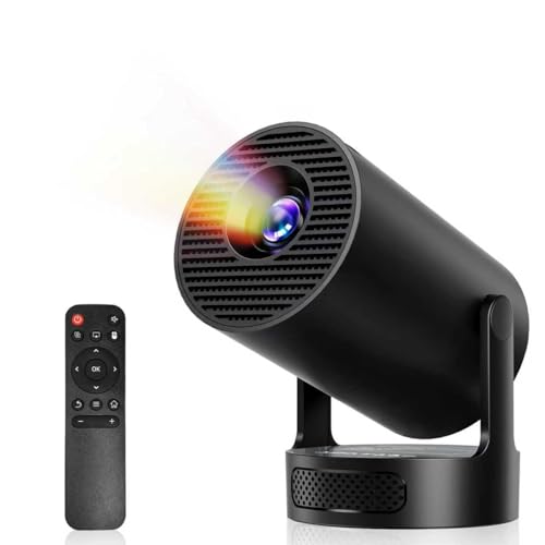 Philoent プロジェクター 家庭用 超小型 【2025アップグレード版Android TV14.0搭載&270°回転&HiFi外部スピーカー】 27000LM 1080P 4K対応 短距離投影 高輝度 天井投影 Wi-Fi6 大画面 自動台形補正 操作簡単 軽量Bluetooth5.4 IOS/Android/パソコン/DVD/PS機/SWITCH接続可 日本語取扱説明書 プレゼントに最適 1枚目 画像