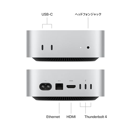 Apple 2024 Mac mini 10 コア CPU、10 コア GPU の M4 チップ搭載デスクトップコン ピュータ: Apple Intelligence のために設計、24GBユニファイドメモリ、 512GBの SSD ストレージ、ギガビット Ethernet。<br />iPhone や iPad との連係機能 最後 画像” loading=”lazy” decoding=”async” data-id=”2615″ /></figure>
<p>Appleの最新Mac miniは、M4チップ搭載で高性能ながら驚くほどコンパクトなデスクトップコンピュータとして注目を集めています。<br />ここでは、購入を検討する際によく寄せられる質問とその回答をまとめました。<br />まず、多くの方が気にするのは「本当に小さいのに性能は大丈夫なのか」という点です。<br />Mac miniはわずか12.7センチ四方のボディに、10コアCPUと10コアGPUを備えたM4チップを搭載。<br />これにより、Microsoft 365やAdobe Creative Cloudといった業務用アプリもスムーズに動作します。</p>
<h3><span id=