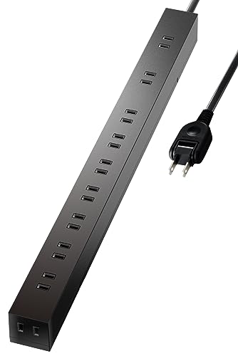 エレコム 電源タップ 雷ガード 10個口 3m ほこりシャッター 【 固定 ・吊下可能な回転パーツ付き】 ブラック ECT-0103BK 1枚目 画像