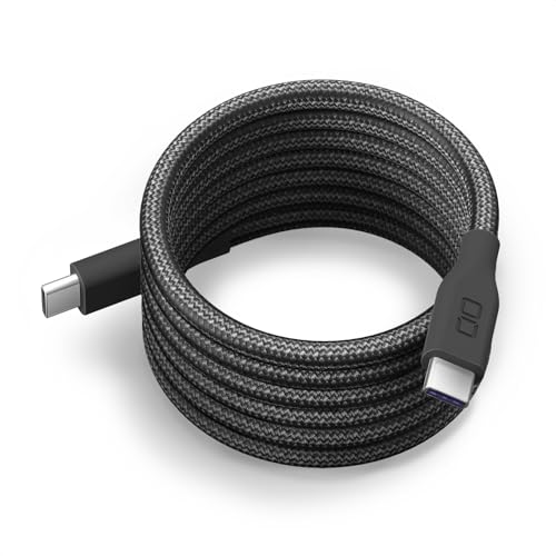 CIO スパイラルケーブル CtoC (Type-C/USB-C) 急速充電 磁石 マグネット吸着 充電ケーブル PD 240W データ転送 480Mbps 形状記憶 (01：ライトブラック, 1m) 1枚目 画像