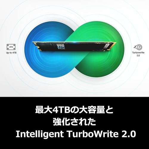 Samsung 990 EVO Plus 2TB PCIe Gen 4.0 ×4 NVMe M.2 (2280) TLC NAND 最大 7,250MB/秒 内蔵 SSD MZ-V9S2T0B-IT/EC 国内正規保証品 中間 画像