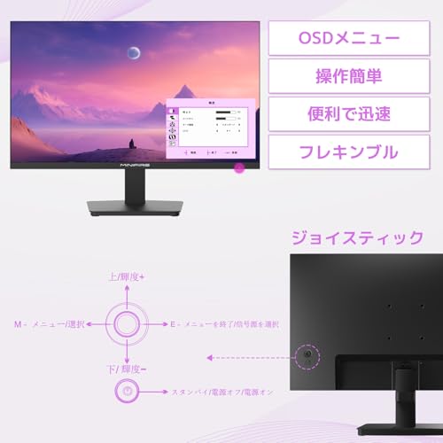 Minifire モニター24インチ ディスプレイ100Hz FHD 1080P USB-TypeC ブルーライト軽減 フリッカーフリー VESA対応 フレームレス HDMI1.4 コントラスト4000:1 チルト調節可 ビジネス用 五年保証 (USB Type-Cケーブル付-MF24F2) 中間 画像