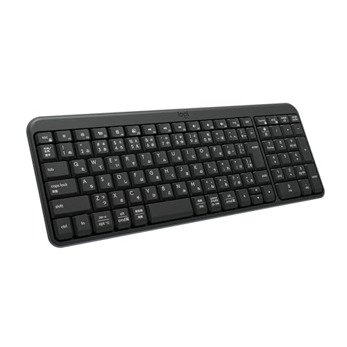 ロジクール Bluetooth ワイヤレスキーボード K250GR キーボード テンキー コンパクト 日本語配列 耐水 無線 ワイヤレス K250 Windows Mac Chrome グラファイト 国内正規品 1枚目 画像