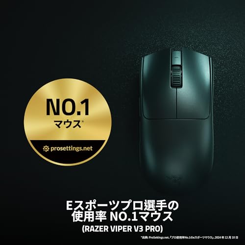 8,000Hzドングル同梱 Razer レイザーViper V3 Pro (White Edition) ゲーミングマウス ワイヤレス 無線 55gの超軽量 第 2 世代 Razer Focus Pro オプティカルセンサー 35000DPI 高速無線 オプティカルマウススイッチ 6ボタン 【日本正規代理店保証品】 中間 画像