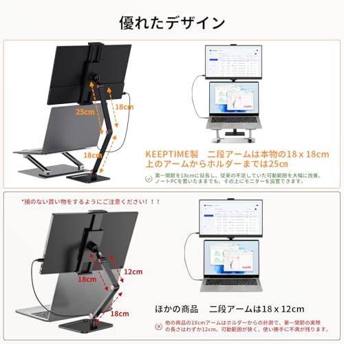 KEEPTIME モバイルモニター 15.6インチ モバイルディスプレイ 卓上スタンド付き 高輝度300nit 100%sRGB広色域 1920x1080FHD 持ち運びモニター 軽量 薄型 IPS液晶パネル USB Type-C/Mini HDMI端末 PS4 PS5/XBOX/Switch/PC/Macなど対応 商務会議 在宅勤務 リモートワーク 最後 画像