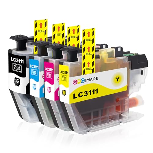 GPC Image LC3111-4PK 互換インクカートリッジ LC3111 4色セット 大容量タイプ ブラザー(Brother)用 インクカートリッジ LC3111 LC3111BK DCP J572N J577N J582N J978N J998DN J973N J982N J987N 対応の LC3111 互換インク 残量表示機能 個包装 1枚目 画像