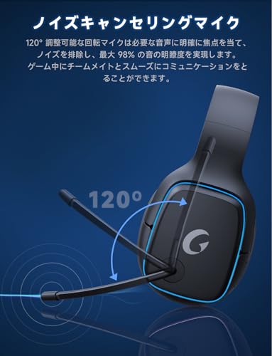 ゲーミングヘッドセット ps5 ヘッドセット 【2.4G USB/Type-cアダプター/Bluetooth 5.3/有線】 4WAY接続 <20ms超低遅延ゲームヘッドセット アクティブノイズキャンセリング / 50MMドライバー立体音響 / RGB ライト/最大約70時間バッテリー / 急速充電/マイク付き pc ps5 ps4 xboxone switch対応 (ブラック) 中間 画像