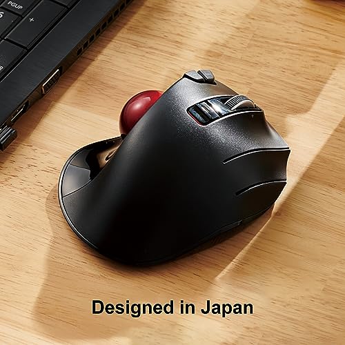 エレコム マウス ワイヤレス トラックボール (親指) 赤玉 6ボタン チルト機能(左右スクロール) ゲーミンググレード光学センサー採用 ブラック M-XT3DRBK-G 最後 画像