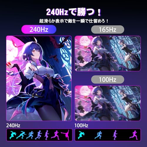 Amzfast 34インチ ゲーミングモニター 240Hz 曲面ウルトラワイド UWQHD 3440x1440 1ms MPRT 130%sRGB VAパネル 3000:1コントラスト HDR400 Adaptive Sync フリッカー防止 PIP PBP機能 ブルーライト低減 HDMI 2.1FRL*2 VRR対応 DP1.4 *2 75x75 VESA 5年保証 AMZG34C5Q Pro 中間 画像