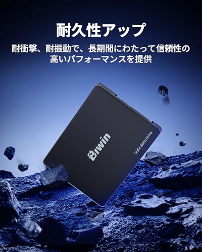 Biwin M100 256GB SSD 2.5インチ SATA III 高速550MB/s 内蔵SSD 高耐久 低消費電力 耐衝撃 PS4対応 メーカー3年保証 中間 画像
