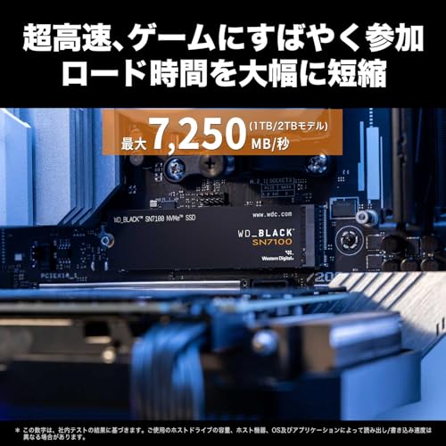 Western Digital ウエスタンデジタル 内蔵SSD 1TB WD Black SN7100 (読取り最大 7,250MB/秒) M.2-2280 NVMe WDS100T4X0E-EC 【国内正規代理店品】 最後 画像