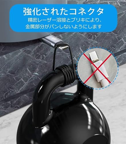 タイプc ケーブル 2M/2本セットPD対応 60W急速充電(USB C&USB C ケーブル) iPhone17 16 15 充電器 Type-c アイフォン16 15/いphone16 15 pro Max,iPad Pro/Air/mini6,MacBookPro,Samsung Galaxy S25/S24/S23/S22/S21/S20/S10/S9,Pixel等Type-c機種対応-灰 中間 画像