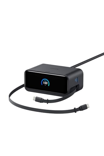 Anker Nano Charging Station (7-in-1, 100W, 巻取り式 USB-C ケーブル) (USBタップ 電源タップ) 【PSE技術基準適合】MacBook iPad iPhone Galaxy Android ブラック 画像1