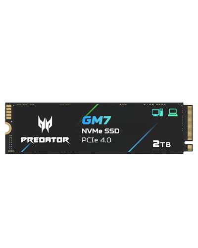 Acer Predator M.2 SSD 2TB GM7 NVMe2.0 2280 PCIe Gen4×4 超高速(最大読み取り：7400MB/s、最大書き込み：6500MB/s) 内蔵SSD 高耐久 3D NAND TLC PS5/PS5 Pro動作確認済み メーカー5年保証 画像1
