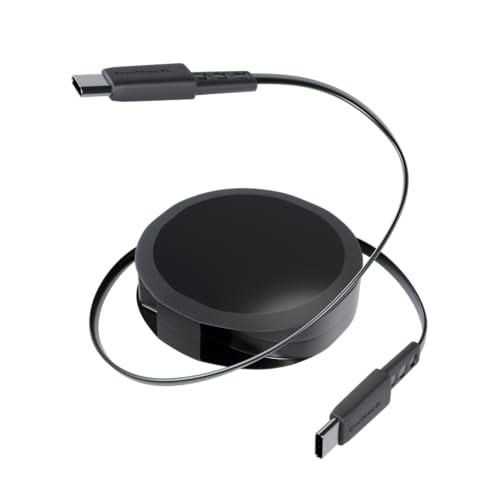 オウルテック 片引き巻取り式 USB Type-C to Cケーブル 120cm スタンド付き PD60W データ通信対応 温度センサー搭載 katamaki 巻き取り Type-Cケーブル iPhone 17 シリーズ / 16 シリーズ /15 シリーズ/スマートフォン/タブレット対応 ブラック OEC-CBKRDCC12-BK 1枚目 画像