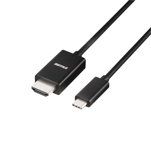 バッファロー USB Type-C HDMI 変換 ケーブル 1m 4K(60Hz)対応 マルチディスプレイ ミラーリング BSCHD10BK/N 1枚目 画像