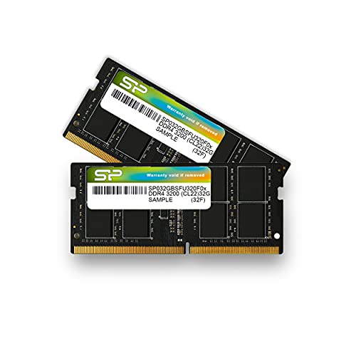 シリコンパワー ノートPC用メモリ DDR4-3200 (PC4-25600) 32GB×2枚 (64GB) 260Pin 1.2V CL22 SP064GBSFU320F22 1枚目 画像