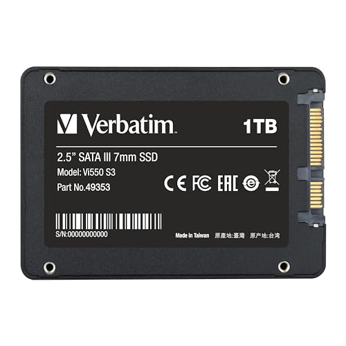 Verbatim バーベイタム 内蔵SSD 2.5 インチ SATA III 7mm Vi550シリーズ 1TB 最大読込 520MB/s 国内代理店IO Dataサポート 49353-J 最後 画像