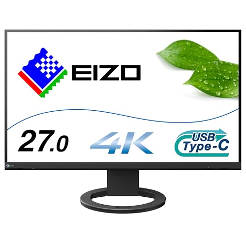 【Amazon.co.jp限定】EIZO 疲れ目軽減モニター | FlexScan EV2740S-AMZBK | 27.0型4K・USB Type-C(70W給電)・スタンド可動・ブラック 1枚目 画像