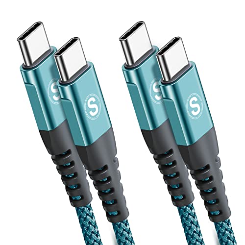 タイプc ケーブル 1M/2本セットPD対応 60W急速充電(USB C&USB C ケーブル) iPhone17 16 15 充電器 Type-c アイフォン16 15/いphone16 15 pro Max,iPad Pro/Air/mini6,MacBookPro,Samsung Galaxy S25/S24/S23/S22/S21/S20/S10,Pixel等Type-c機種対応-グリーン 画像1