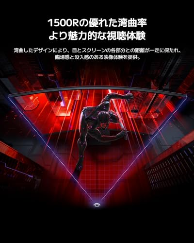 Xiaomi 曲面 ゲーミングモニター G34WQi 34インチ UWQHD超ワイドスクリーン180Hz MPRT1ms 3440x1440 1500Rの湾曲率 VA非光沢 sRGB100% FreeSync Premiumティアリング防止 テクノロジー認証 RGB周囲光 最後 画像