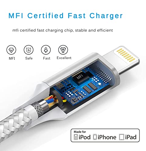 iphone 充電 ケーブル【MFi認証】ライトニング 2M 3本セット 充電器 ケーブル 急速充電 lightning アイホン充電 断線防止 超高耐久 iPhone 13/13 Pro/12/11/X/8/8plus/7/6/ iPad 各種対応 最後 画像