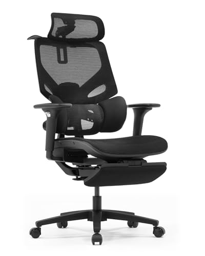 EastForce 日本ブランド LUMBIRT4.0(ランバート4.0) メッシュ座面 3ゾーンランバーサポート搭載 座面スライド 4Dヘッドレスト 4Dアームレスト 背面5段階調節 リクライニング 人間工学 オフィスチェア デスクチェア 椅子 ブラック 画像1