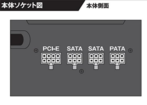 玄人志向 電源ユニット 550W ATX 電源 80 PLUS ブロンズ PC電源 プラグイン KRPW-BK550W/85+ 中間 画像