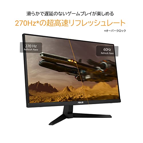 【Amazon.co.jp限定】ASUS ゲーミングモニター TUF Gaming VG249QM1A 23.8インチ / 270Hz / Fast IPS/フルHD / 1ms / 99% sRGB/FreeSync Premium / HDMIx2 DisplayPort/国内正規品 中間 画像