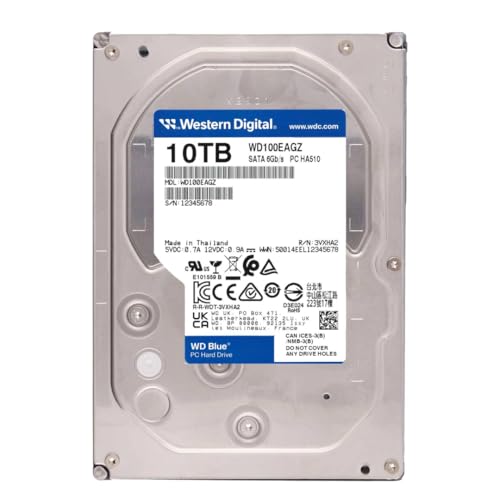 【Amazon.co.jp限定】Western Digital ウエスタンデジタル WD Blue 内蔵 HDD ハードディスク 10TB CMR 3.5インチ SATA 7200rpm キャッシュ512MB メーカー保証2年 WD100EAGZ-AJP エコパッケージ【国内正規取扱代理店】 最後 画像