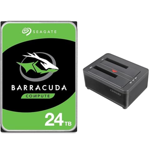 Seagate BarraCuda 24TB 内蔵 ハードディスク ST24000DM001/EC & センチュリー 『裸族のお立ち台TWIN』CROS2U3CP6G_FP セット 画像1