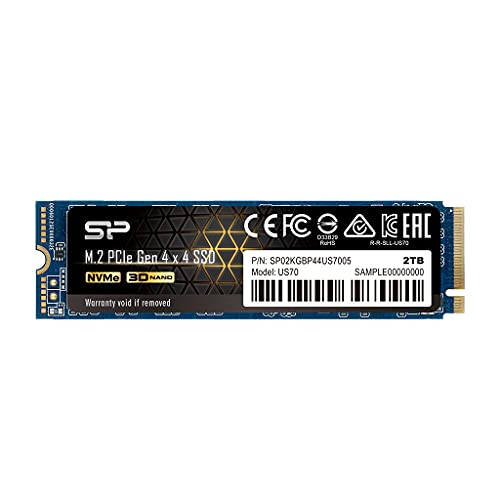 シリコンパワー SSD 2TB M.2 2280 PCIe4.0×4 NVMe1.3 最大読込5000MB/s 5年保証 SP02KGBP44US7005 1枚目 画像