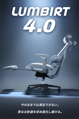 EastForce 日本ブランド LUMBIRT4.0(ランバート4.0) メッシュ座面 3ゾーンランバーサポート搭載 座面スライド 4Dヘッドレスト 4Dアームレスト 背面5段階調節 リクライニング 人間工学 オフィスチェア デスクチェア 椅子 ブラック 最後 画像