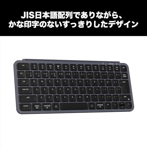 【国内正規品】Keychron B1 Pro ウルトラスリム ワイヤレスキーボード、ZMKカスタマイズ、シザースイッチ、2.4 GHz/Bluetooth 5.2/有線接続、ロングバッテリーライフ、Mac Windows Linux対応 (スペースグレー(かな印字なし), JISレイアウト) 中間 画像