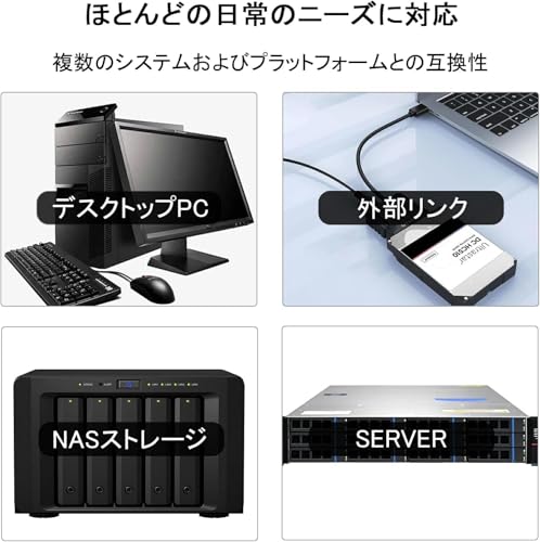 【整備済み品】ST Exos X14 14TB HDD 3.5インチ 7200RPM SATA 6Gb/s 256MB キャッシュ 監視システム対応 エンタープライズハードディスク 高耐久性 データセンター向け 2年保証(ST14000NM0018) 中間 画像