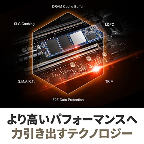 シリコンパワー SSD 2TB M.2 2280 PCIe4.0×4 NVMe1.3 最大読込5000MB/s 5年保証 SP02KGBP44US7005 中間 画像