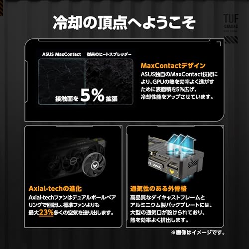 【Amazon.co.jp限定】ASUS TUF Gaming GeForce RTX 5070 Ti 16GB GDDR7 OC Edition ビデオカード TUF-RTX5070TI-16G-GAMING 国内正規代理店品 中間 画像