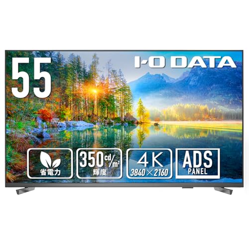 IODATA モニター 55インチ 4K UHD ADSパネル 高輝度 350cd/m2 18時間連続稼働 サイネージ (HDMI×3/D-sub9ピン/USB-A/スピーカー付/リモコン付/土日サポート/日本メーカー) EX-U551DX 1枚目 画像