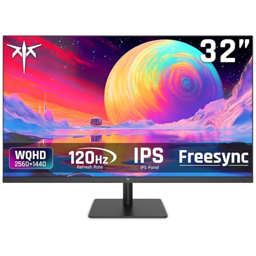 KTC 32 Inch 2K Computer Monitor, IPS 1440p Monitor with Ultra-Thin Bezels, HDR10, Freesync/G-sync, HDMI/DP Ports, Tilt Adjustable, Eyecare, Ideal for Business, Office, and Casual Gaming 1枚目 画像