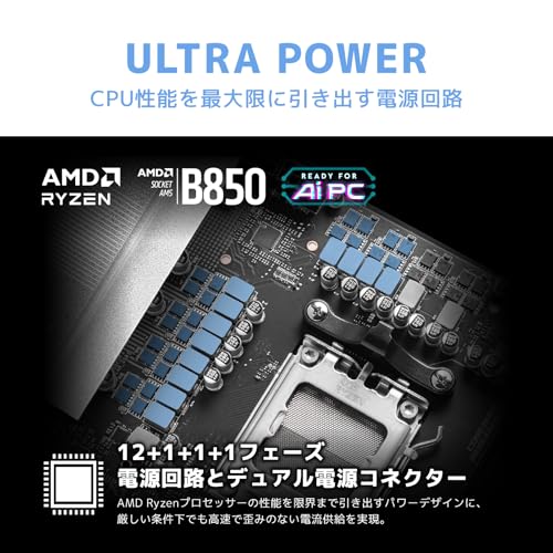 MSI PRO B850-P WIFI ATXマザーボード MB6693 中間 画像