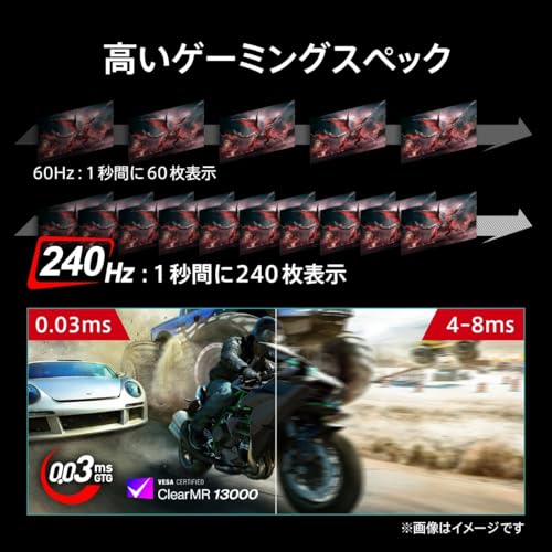 【Amazon.co.jp限定】MSI QD-有機EL ゲーミングモニター MAG 271QP QD-OLED X24 26.5インチ/WQHD/QD-OLEDパネル/240Hz/0.03ms(GTG)/ハードウェアブルーライトカット/DisplayHDR True Black 400/AIビジョン/HDMI2.1/DP 1.4a/縦横回転・高さ調整/ピボット/メーカー3年保証 中間 画像