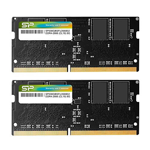 シリコンパワー ノートPC用メモリ DDR4-2666 (PC4-21300) 8GB×2枚 (16GB) 260Pin 1.2V CL19 Mac対応 SP016GBSFU266B22 1枚目 画像
