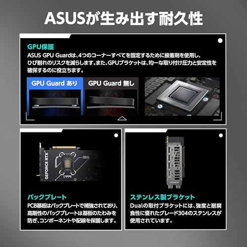 ASUS Dual GeForce RTX 5070 12GB GDDR7 OC Edition ビデオカード DUAL-RTX5070-O12G 国内正規代理店品 中間 画像