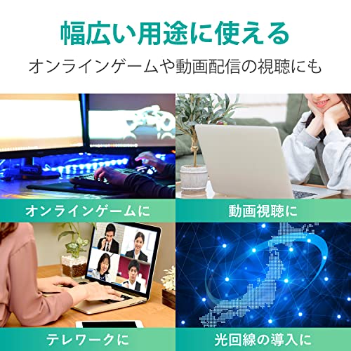 エレコム LANケーブル CAT6A 20m 爪折れ防止コネクタ スタンダード ブルー LD-GPA/BU20 中間 画像