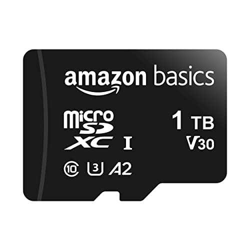 Amazonベーシック microSDXC メモリーカード 1TB フルサイズアダプター付き A2 U3 読み込み速度最大100MB/秒 ブラック 1枚目 画像