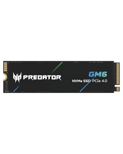 Acer Predator M.2 SSD 1TB GM6 NVMe2.0 2280 PCIe Gen4×4 超高速(最大読み取り：7200MB/s、最大書き込み：6200MB/s) 内蔵SSD 高耐久 3D NAND PS5動作確認済み メーカー5年保証 画像1