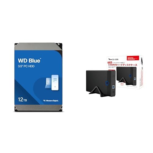 【Amazon.co.jp限定】Western Digital ウエスタンデジタル WD Blue 内蔵 HDD ハードディスク 10TB WD100EAGZ-AJP エコパッケージ【国内正規取扱代理店】+ 玄人志向 3.5型 HDDケース USB3.2 Gen 1 (5Gbps) 接続 GW3.5AM-SU3PE 1枚目 画像
