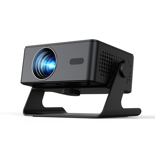 プロジェクター家庭用 小型 天井 静音【Netflix・Prime Video・YouTubeアプリ搭載】600ANSI 4K対応 自動台形補正 0.5M短距離投影 Wi-Fi6/Bluetooth5.4スタンド一体型 軽量 ミニ スマホ/パソコン/PS5/Switch/DVD接続可 プレゼント3年保証2025年新登場MX1ブラック 画像1